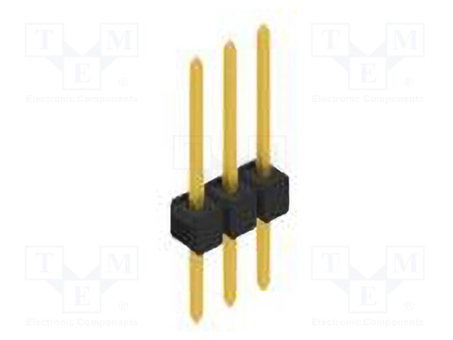 Connector: pin strips; pin header; male; PIN: 3; 2.54mm; THT; 1x3