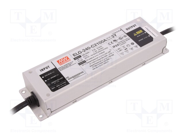 Power supply: switched-mode; LED; 241.5W; 57÷115VDC; 1050÷2100mA