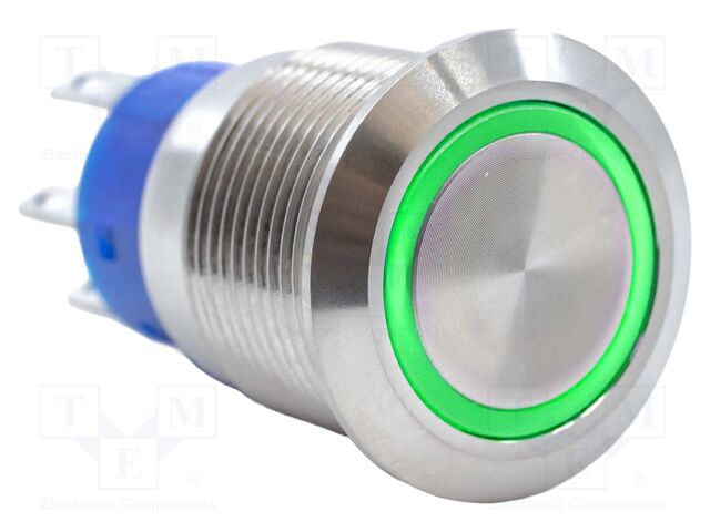Switch: vandal resistant; DPDT; 3A/250VAC; IP67; ON-ON; green; 24V