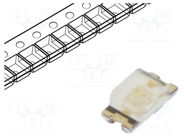 LED; SMD; 1608; green; 1200÷2800mcd; 1.6x0.8x0.55mm; 73°; 20mA