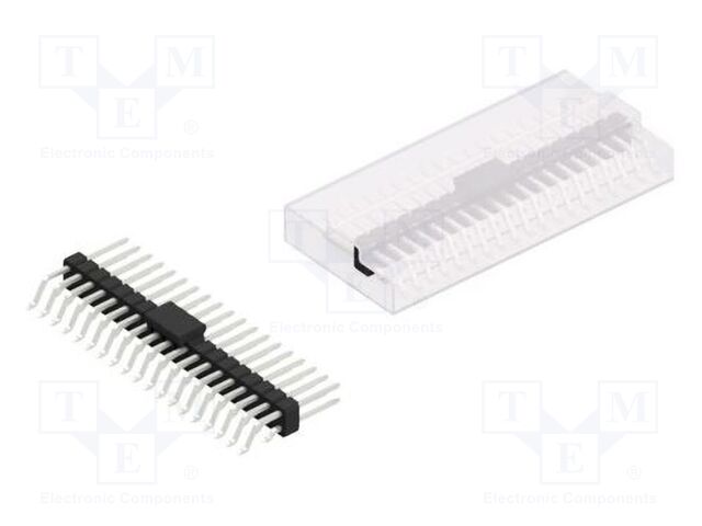 Connector: pin strips; pin header; male; PIN: 38; 2.54mm; SMT; 2x19