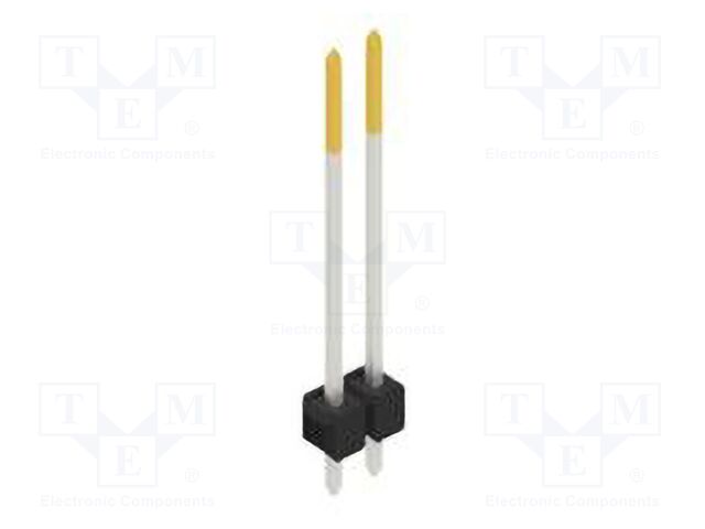 Connector: pin strips; pin header; male; PIN: 2; 2.54mm; THT; 1x2