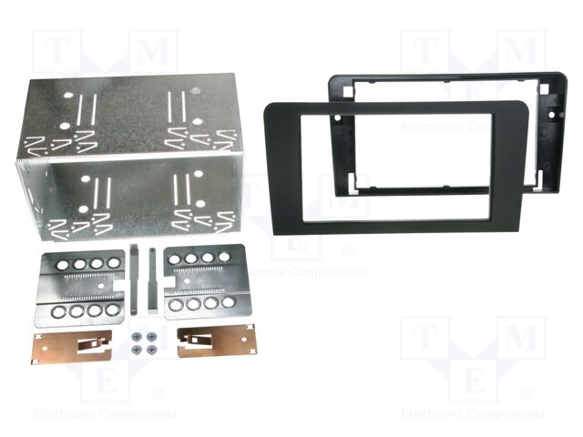 Radio frame; Audi; 2 DIN; black/rubber-touch