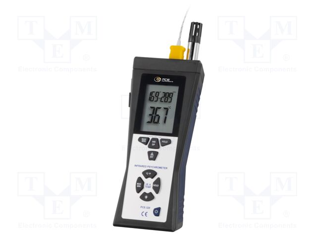 Thermo-hygrometer; LCD 2,8"; Non-contact temp.range: -20÷60°C