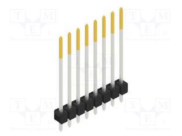 Connector: pin strips; pin header; male; PIN: 8; 2.54mm; THT; 1x8