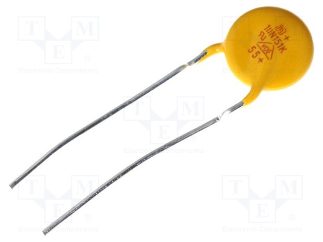 Varistor: metal-oxide; THT; 95VAC; 125VDC; 150V; ±10%; 2.5kA; 22J