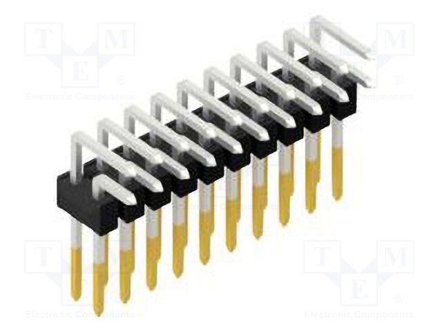 Connector: pin strips; pin header; male; PIN: 20; 2.54mm; THT; 2x10