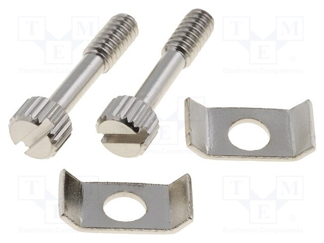 Set of screws for D-Sub; UNC4-40; Thread len: 7mm; L: 16.2mm