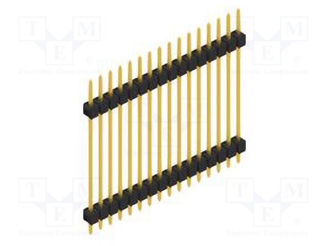 Connector: pin strips; pin header; male; PIN: 16; 2.54mm; THT; 1x16