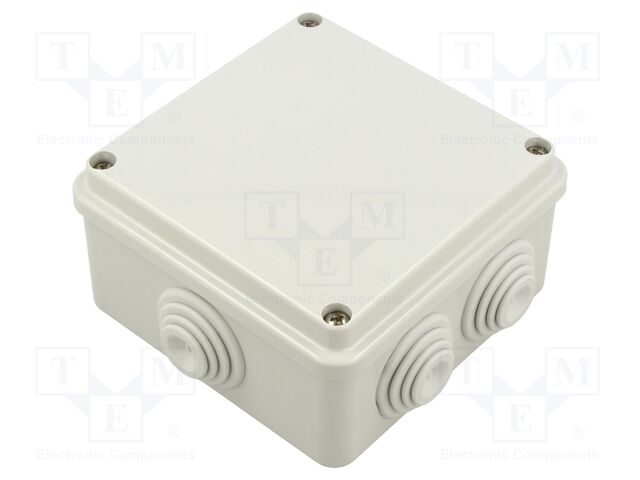 Enclosure: junction box; X: 120.5mm; Y: 120.5mm; Z: 58mm; wall mount