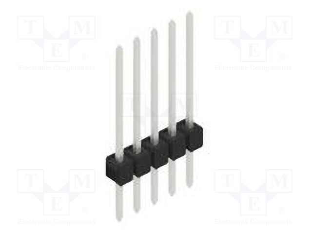 Connector: pin strips; pin header; male; PIN: 5; 2.54mm; THT; 1x5
