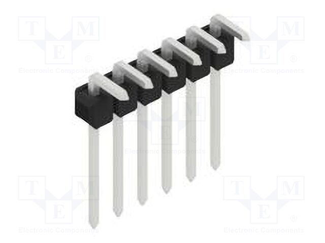 Connector: pin strips; pin header; male; PIN: 6; 2.54mm; THT; 1x6