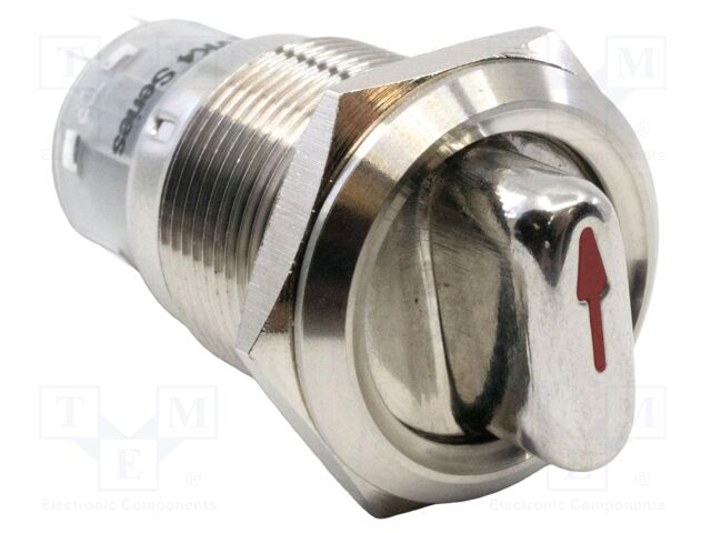 Switch: rotary; Pos: 2; SPDT; 2A/24VDC; IP65; ON-ON; Illumin: LED; red