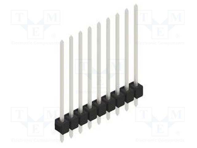 Connector: pin strips; pin header; male; PIN: 9; 2.54mm; THT; 1x9