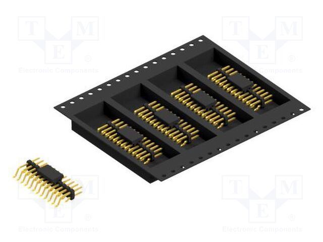 Connector: pin strips; pin header; male; PIN: 24; 2mm; SMT; 2x12