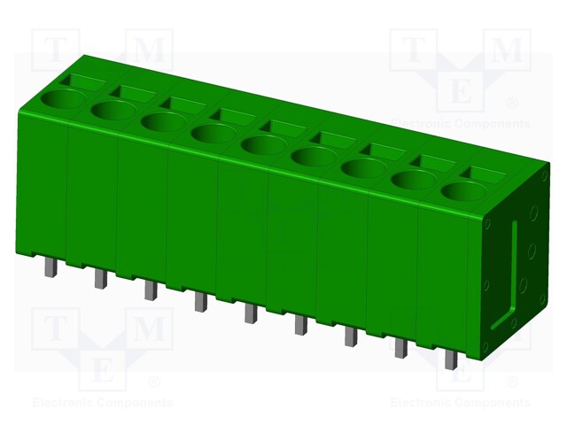 Connector: PCB terminal block; terminal; angled; Plating: tinned