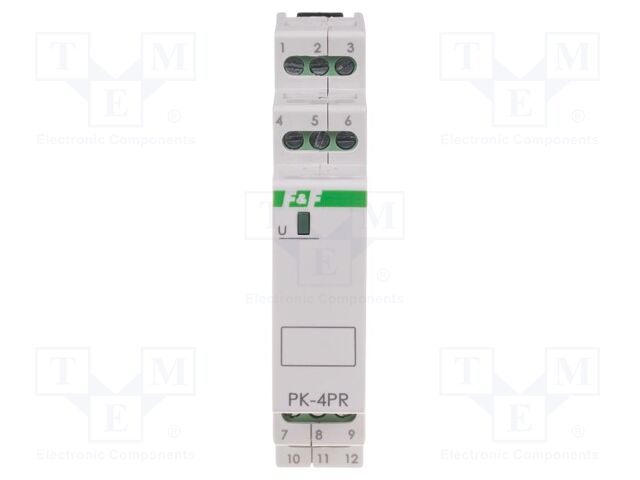 Relay: electromagnetic; Uswitch: max.250VAC; Ioper.max: 8A; IP20