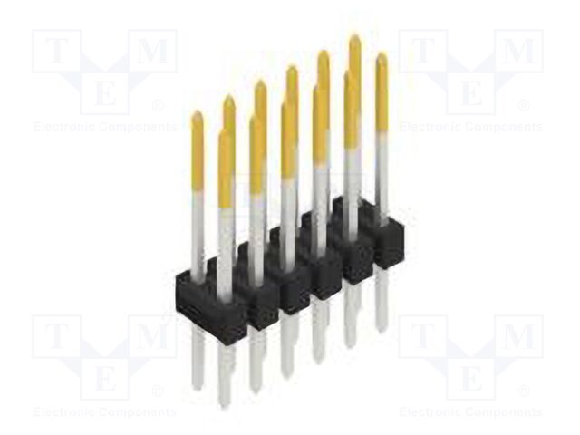 Connector: pin strips; pin header; male; PIN: 12; 2.54mm; THT; 2x6