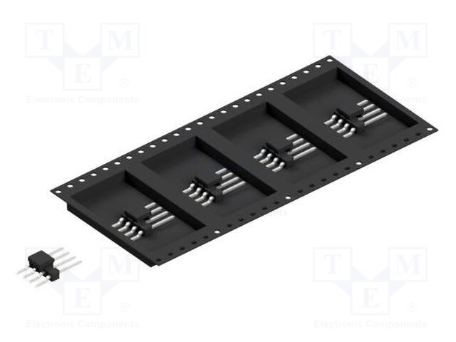 Connector: pin strips; pin header; male; PIN: 4; 2.54mm; SMT; 1x4