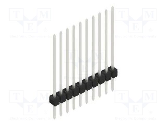 Connector: pin strips; pin header; male; PIN: 10; 2.54mm; THT; 1x10