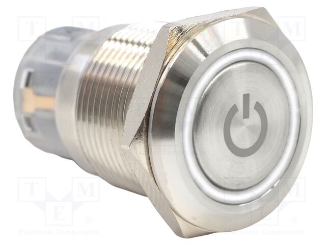 Switch: vandal resistant; SPDT; 2A/24VDC; IP67; ON-(ON); white