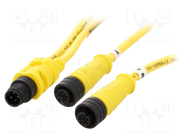 Splitter; M12 male,M12 female x2; A code-DeviceNet / CANopen