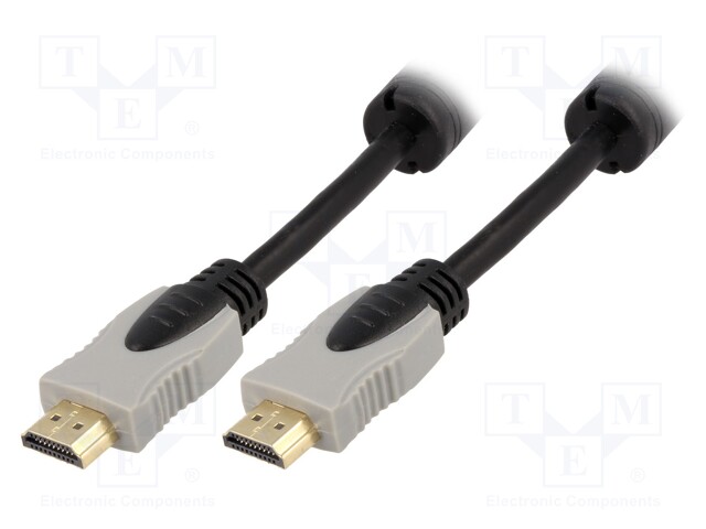 Cable; HDMI 1.4; HDMI plug,both sides; 5m; black