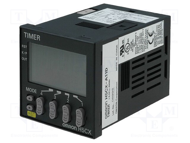 Timer; Range: 0,01s÷9999h; SPDT; 12÷24VDC; DIN,socket,on panel