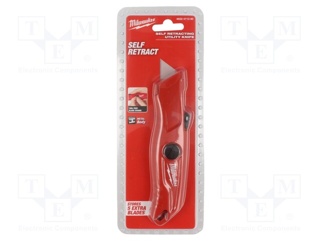 Knife; general purpose; automatic security return; 166mm