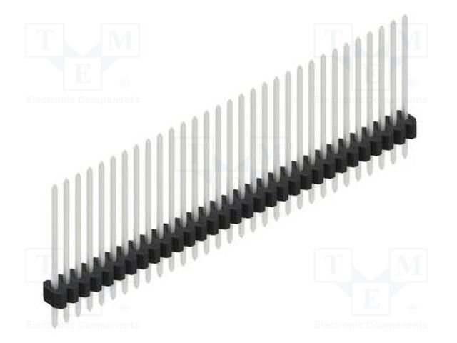 Connector: pin strips; pin header; male; PIN: 31; 1.27mm; THT; 1x31