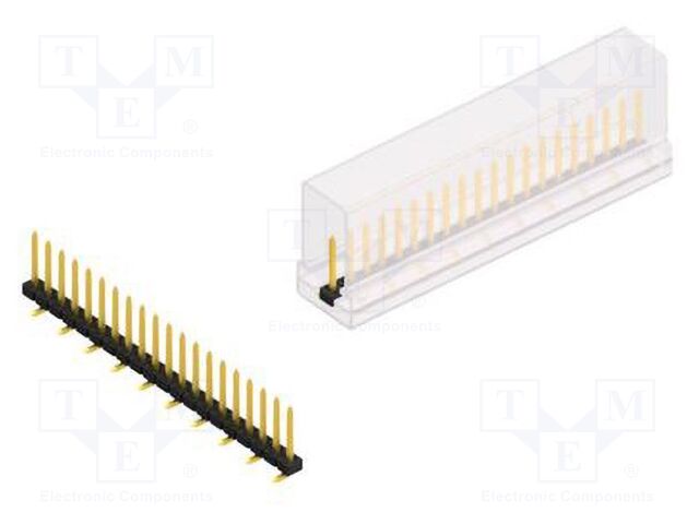 Connector: pin strips; pin header; male; PIN: 20; 2mm; SMT; 1x20