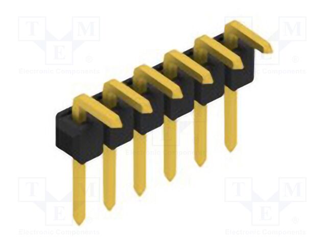 Connector: pin strips; pin header; male; PIN: 6; 2.54mm; THT; 1x6
