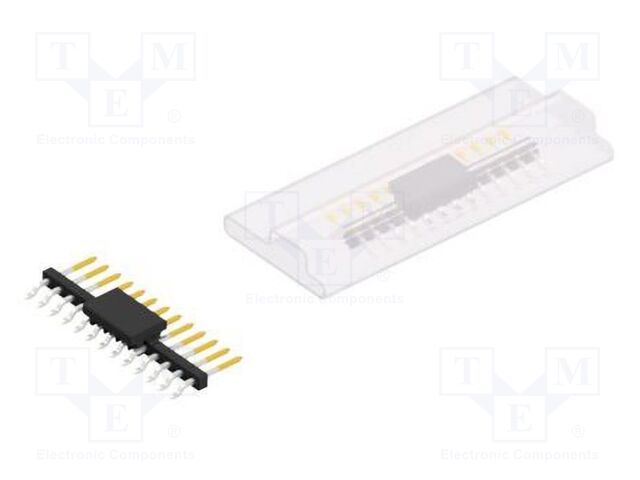 Connector: pin strips; pin header; male; PIN: 13; 2mm; SMT; 1x13