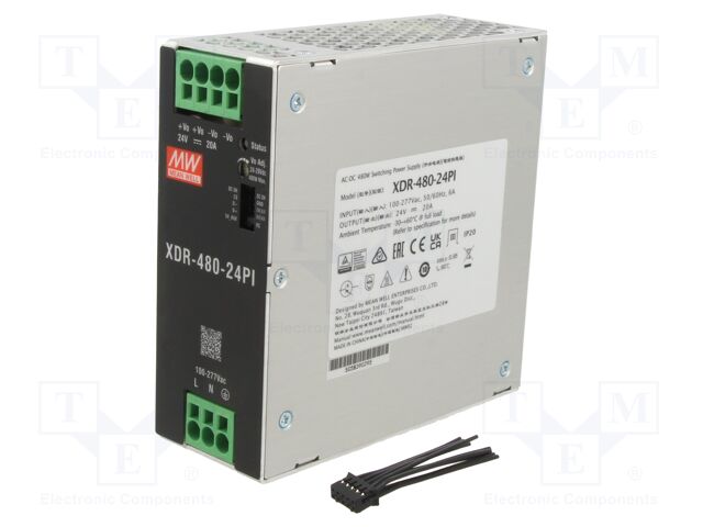 Power supply: switching; for DIN rail mounting; XDR-480