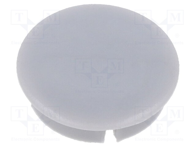 Cap; Colour: grey; Mounting: push-in; Mat: plastic