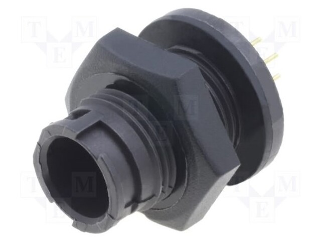 Connector: circular; Series: EN2; socket; male; THT; PIN: 6; 3A; IP68
