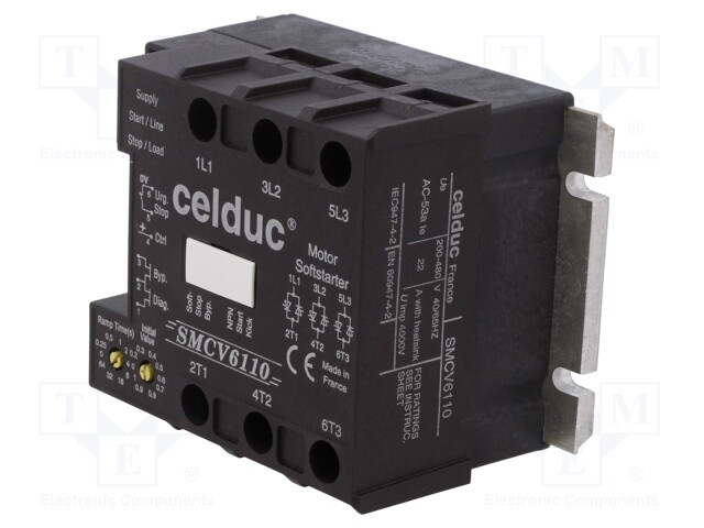 Module: soft-start; 200÷480VAC; on panel; 10÷24VDC; 19kW; IP20