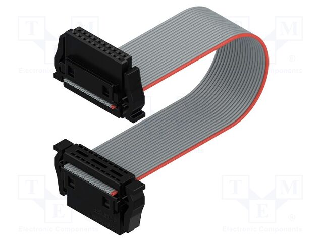 Ribbon cable with IDC connectors; Contacts ph: 1.27mm; PIN: 2x10