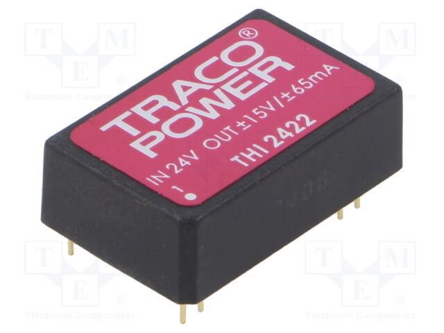 Converter: DC/DC; 2W; Uin: 21.6÷26.4V; Uout: 15VDC; Uout2: -15VDC