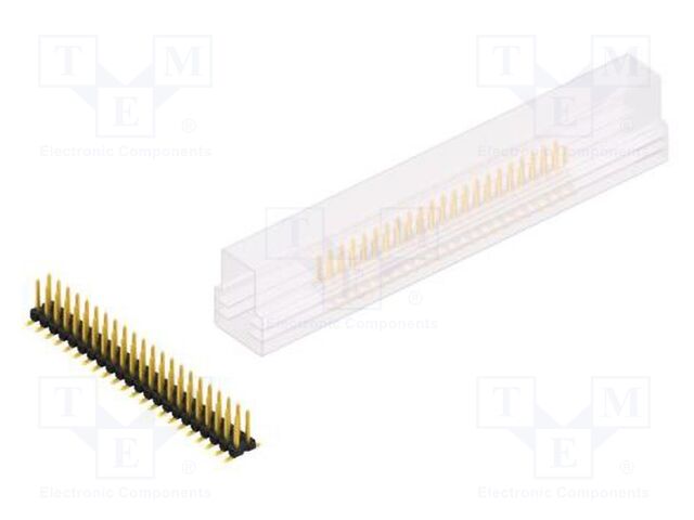Connector: pin strips; pin header; male; PIN: 44; 2.54mm; SMT; 2x22