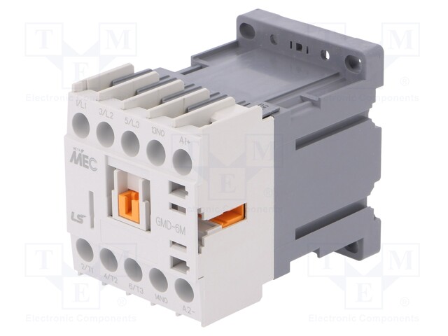 Contactor: 3-pole; NO x3; Auxiliary contacts: NO; 24VDC; 6A; W: 45mm