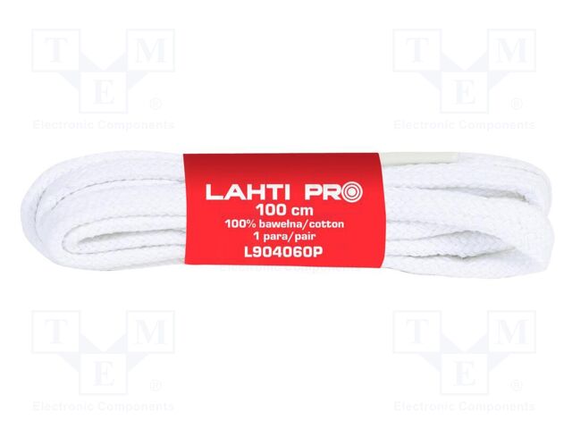 Shoelaces; white; flat; 10set; 1000mm