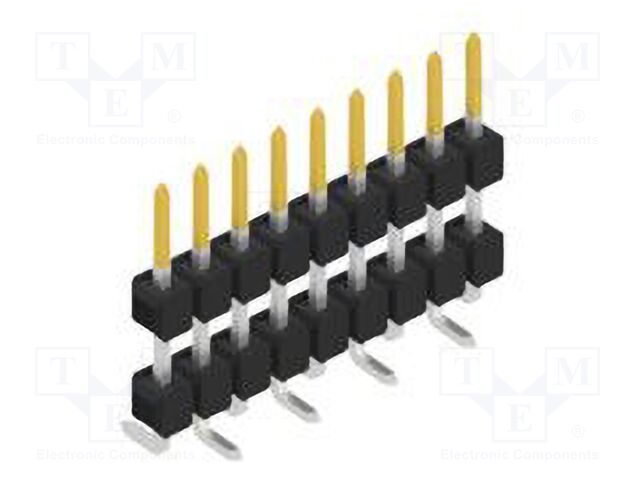 Connector: pin strips; pin header; male; PIN: 9; 2.54mm; SMT; 1x9