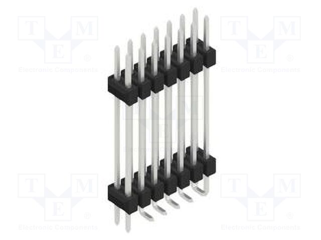 Connector: pin strips; pin header; male; PIN: 14; 2.54mm; SMT; 2x7
