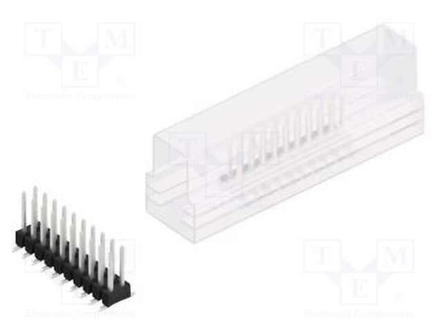 Connector: pin strips; pin header; male; PIN: 20; 2.54mm; SMT; 2x10