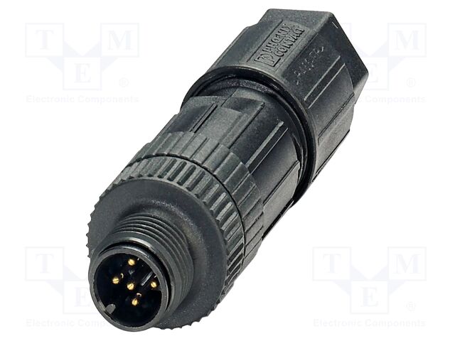 Connector: M12; plug; PIN: 5; 48V; straight; IP65; push-lock; A code