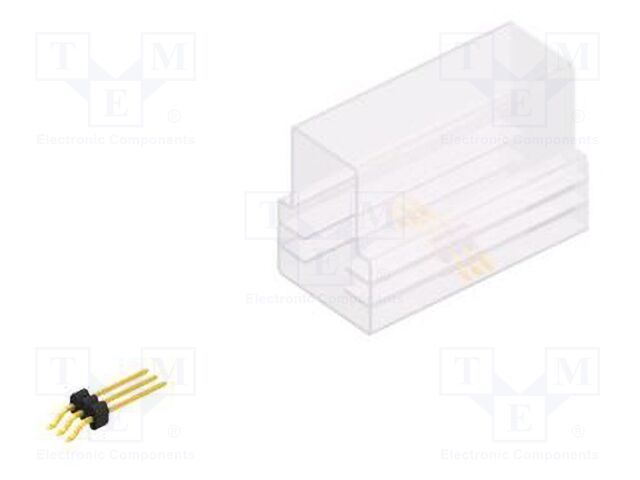 Connector: pin strips; pin header; male; PIN: 3; 1.27mm; SMT; 1x3