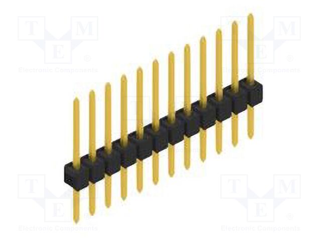 Connector: pin strips; pin header; male; PIN: 12; 2.54mm; THT; 1x12