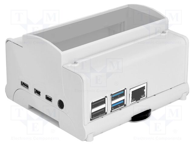 Enclosure: for computer; grey; 101mm; for DIN rail mounting