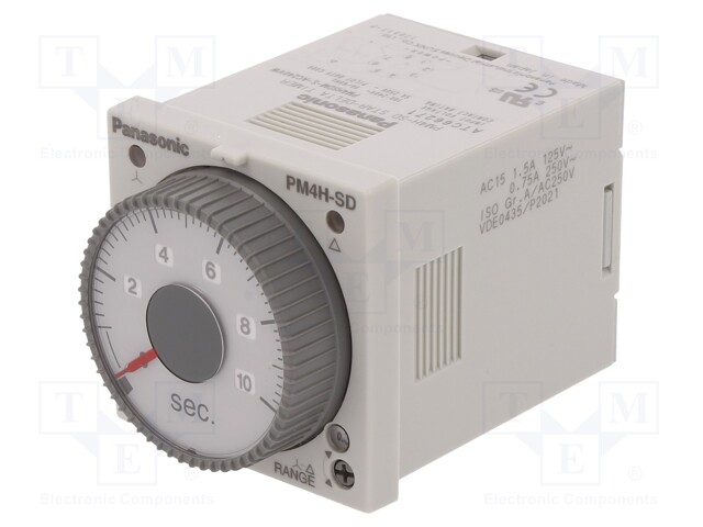 Timer; 0,2s÷100s; SPDT,SPST-NO; 250VAC/5A; 100÷240VAC; -10÷50°C
